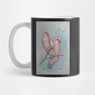 Australian Galahs painted in Pointalism Style - Dots Mug